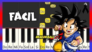 MI CORAZÓN ENCANTADO  DRAGON BALL GT  piano fácil con notas  piano tutorial [upl. by Etnomaj502]