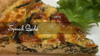 Spinach Quiche  Easy Recipe  SuperSimpleKitchen [upl. by Senskell]