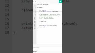 Lesson 29 C Programming  Simple introduction to POINTERS with 5 lines of code shorts [upl. by Ikram]