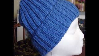 Crochet Ribbed Hat Part 1 [upl. by Aneela]