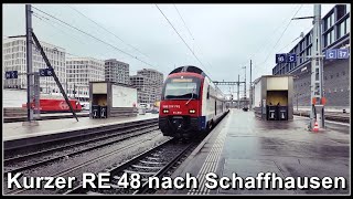 Ein kurzer SBB RE 48 nach Schaffhausen  Hauptbahnhof Zürich  Schweiz 2024 [upl. by Folly]