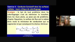 Exercice 6 Problème ConductoConvectif dans les surfaces radiales rayon critique de calorifugeage [upl. by Harleigh]