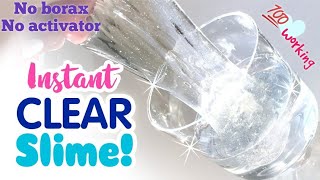 DIY clear Slime without borax or Activator  How to make clear Slime  Clear slime  ASMR  Slime [upl. by Curr]