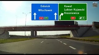 Autostrada  Highway A1 Łódź  Toruń [upl. by Seaden]