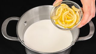 Nur Zitronenschale und Milch Hausgemachter Käse in 5 Minuten Jeder kann es kochen [upl. by Kazue]