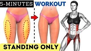 HOW TO REDUCE THIGH FAT WITH EXERCISE  Thigh Fat Burning Exercises for GIRLS [upl. by Bahe]