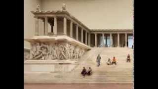 Altar de Zeus en Pérgamo 180175 aC Museo de Pérgamo Berlín Alemania [upl. by Tacy]