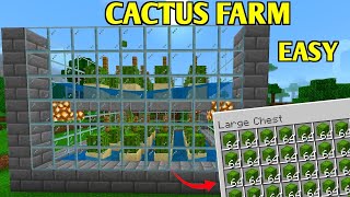 The easiest cactus farm in mincraft 120 Tutorial [upl. by Eittel]