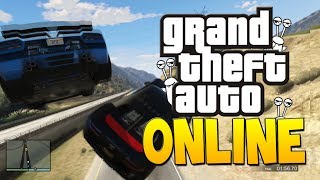 GTAV Online Funny Moments  Crazy Ramp Race [upl. by Sarazen140]