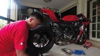 Single Sided Swingarm Conversion on Ducati 899 Panigale [upl. by Jasik]