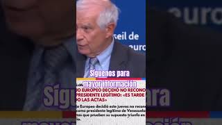 CONSEJO EUROPEO DECIDIÓ NO RECONOCER A MADURO COMO PRESIDENTE LEGÍTIMO [upl. by Annalla]