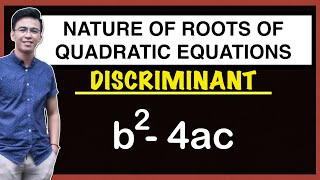 Discriminant  Nature of Roots of Quadratic Equations MathTeacherGon [upl. by Aneris]