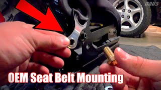 S2000 OEM Seat Belt Mounting For Race Bucket Seat PCI Rails [upl. by Seerdi]