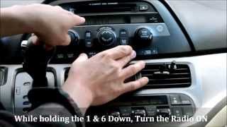 Honda Odyssey Radio Code Reset How to Unlock a locked radio [upl. by Nets]