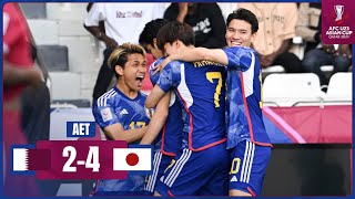 AFCU23  QFinal  Qatar 2  4 Japan [upl. by Edia90]