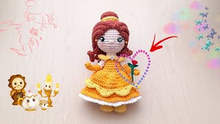 🌹 MINI ROSITA PARA PRINCESA BELLA AMIGURUMI  TUTORIAL PASO A PASO 🌹 [upl. by Cown]