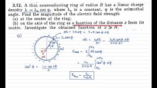 I E IRODOV  312  ELECTROSTATICS  ELECTRIC FIELD CALCULATION [upl. by Stoddart]