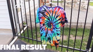 How To Make a Black Spiral Tie Dye Tshirt [upl. by Sanez359]