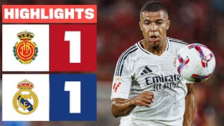 RCD MALLORCA 1  1 REAL MADRID  DEBUT de MBAPPÉ  RESUMEN LALIGA EA SPORTS [upl. by Locklin]