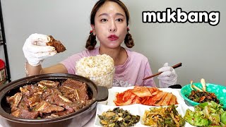 🍖단짠단짠 소갈비찜 먹방🍚밥까지 비벼서 김치랑 집밥 먹방 Korean Food GalbiJjimBraised Beef short Ribs Mukbang eating show [upl. by Backler]