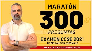 🏃🏻‍♂️ Maratón 300 preguntas Examen CCSE 2021 ✅📝 Nacionalidad Española 🇪🇸 [upl. by Euqinay]