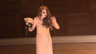 Ophelia from Hamlet Harriets Drama and Theatre Studies Monologue 2011MPG [upl. by Yurt]