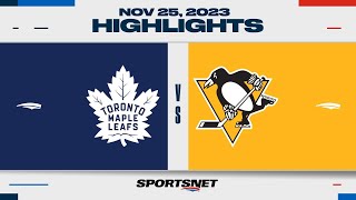 NHL Highlights  Maple Leafs vs Penguins  November 25 2023 [upl. by Egedan]