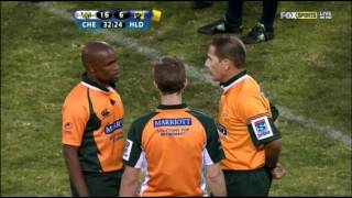 The James Haskell punch Cheetahs vs Highlanders [upl. by Vatsug]