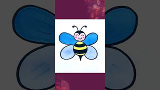 honey bee drawing easy step bystep  easy art bee [upl. by Allemap834]