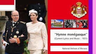 National Anthem of Monaco  Hymne monégasque With Lyrics [upl. by Disario]