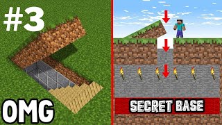 Building A SECRET UNDERGROUND BASE  Minecraft Survival 3 [upl. by Jonme]