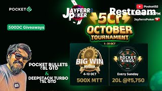 DAY 5 BIG WIN MANIA  TUESDAY MAJORS Pocket52 with jayferropoker and lordofspades [upl. by Lance]