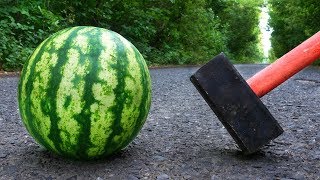 EXPERIMENT Hammer VS Watermelon [upl. by Teriann]