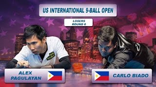 Alex Pagulayan  Carlo Biado  US International 9Ball Open 2018 [upl. by Ecnirp]