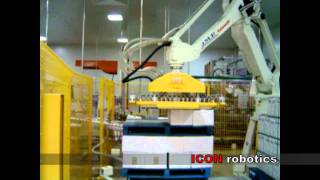 Case Wine Palletizing amp Pallet Handling by ICON Robotics [upl. by Udele]