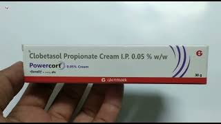 Powercort 005 Cream  Clobetasol Propionate Cream ip 005  Powercort Cream Uses Side effects [upl. by Ahsital]