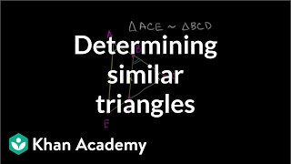 Similar triangle example problems  Similarity  Geometry  Khan Academy [upl. by Decima538]