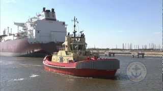 LNG Tractor Tugs Sabine Pass [upl. by Berard959]