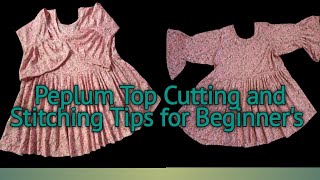 Peplum Top Cutting and Stitching New Idea with Stylish sleavs🤗🤗fashion subscribe trending viral [upl. by Ebaj]