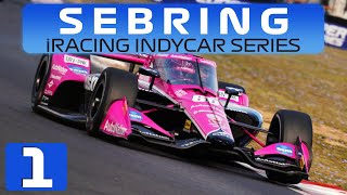 2024 IndyCar iRacing Series  Round 1 Sebring [upl. by Lubeck]