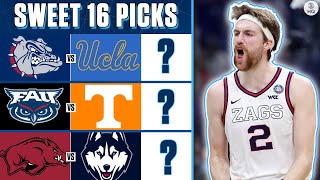 2023 NCAA Tournament SWEET 16 PICKS Gonzaga vs UCLA FAU vs Tennessee amp MORE  CBS Sports [upl. by Ellerret]