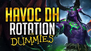 Havoc Demon Hunter Guide FOR DUMMIES  Simple Rotation Explanation [upl. by Hgielyk]