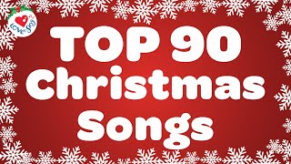 Top 90 Christmas Songs with Lyrics 🎅 Merry Christmas 2024 [upl. by Hgielar246]