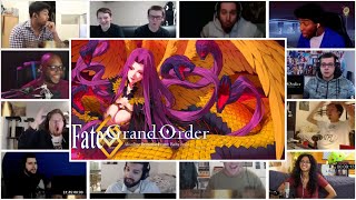 GORGON VS USHIWAKAMARU amp LEONIDAS FateGrand Order Babylonia Episode 8  Reaction Mashup [upl. by Aremahs]