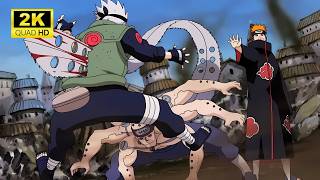 Kakashi CAE Ante el Shinra Tensei de Pain  Kakashi y Konohamaru vs Pain BATALLA COMPLETA [upl. by Nueoras]