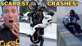 SCARY Drag Bike Crashes Mishaps amp Explosions 😮 [upl. by Allisan]