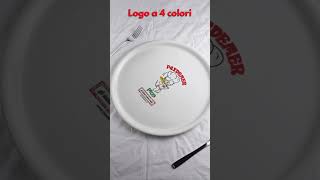 Piatto Pizza Personalizzato  Logo a 4 colori Personalizza il Tuo pizzerie serigrafia [upl. by Namlas]