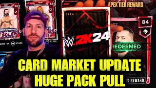 CARD MARKET UPDATED amp CLAIMING APEX TIER REWARD WWE2K24 MyFACTION [upl. by Wrdna454]