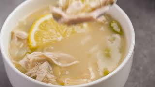 Slow Cooker Greek Lemon Chicken Soup [upl. by Kassie]