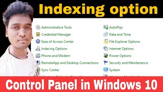 Indexing option  Control panel  Windows 10  The AB [upl. by Nordgren]